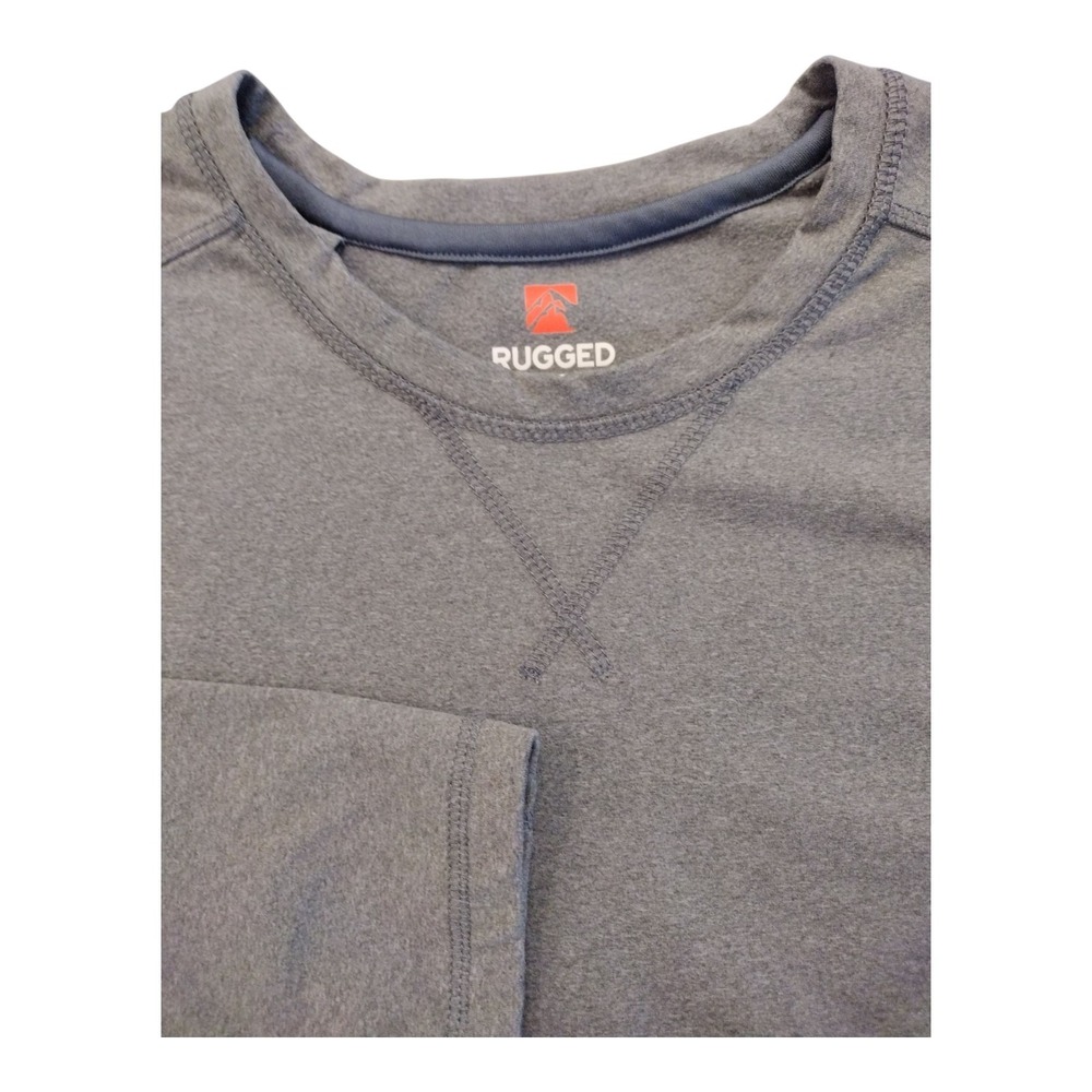 Rugged Elements Durable Utility Long Sleeve Crew Neck Pullover Shirt Mens Grey